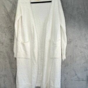 Anthroplogie Bella Dahl oversized Fuzzy Longline Cardigan Sweater Sz M Pockets